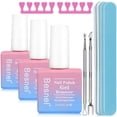 thumbnail image 1 of Removedor de esmalte de uñas en gel BESNEL, paquete de 3 unidades de 15 ml con kit de herramientas, 1 of 7