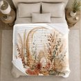 thumbnail image 5 of Golden Crescent Moon Pumpkins Botanicals Mystical, Cozy Friendship Quote Scene, Warm Flannel Blanket for Living Room and Reading Nook, Art Lovers Thanksgiving Gift, Artistic Home Decor, 5 of 9