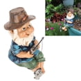 thumbnail image 6 of Fishing Gnome Sitter, UV  Outdoor Garden Gnome  For Pond, 6 of 8