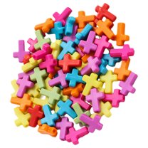 Hemobllo 200Pcs Unique Cross Design Loose Beads for Jewelry Making Crafts