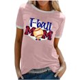 thumbnail image 1 of Elegante blusa de manga corta con cuello redondo y manga abullonada de punto para mujer OAVQHLG3B Store lin121212, 1 of 5