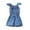 C01 Blue baby girl romper, variant on Girl Bubble Romper and Tights Girl Romper Summer Short Jumpsuit V-neck Adjustable Spaghetti Straps Side Pockets Outfits 5-14 Years Old