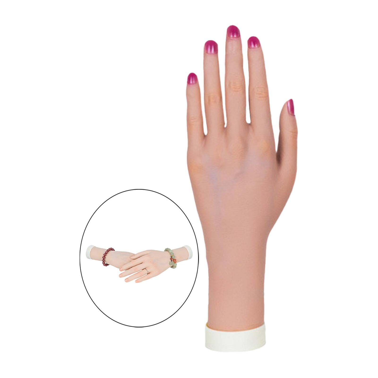 Bothyi Practice Mannequin Hand for Rings Photo Props Acrylic Nails Practice Training skin left hand