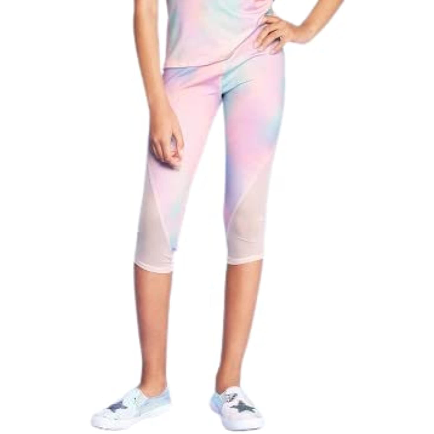 More Than Magic Girls Activewear Cropped Mermaid Pink Ombre Leggings 