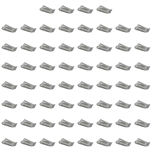 Clip Metal Con Agujeros Dobles Funda para Cuero DIY (plata)