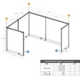 thumbnail image 2 of GOF 1 Person Workstation Cubicle (6’D x 7’W x 4’H) Office Partition Panels Only, 2 of 8