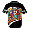 thumbnail image 3 of Lotusprinthandmade Personalized Colorful Funny Chicken Unisex Baseball Jersey, L, 3 of 3