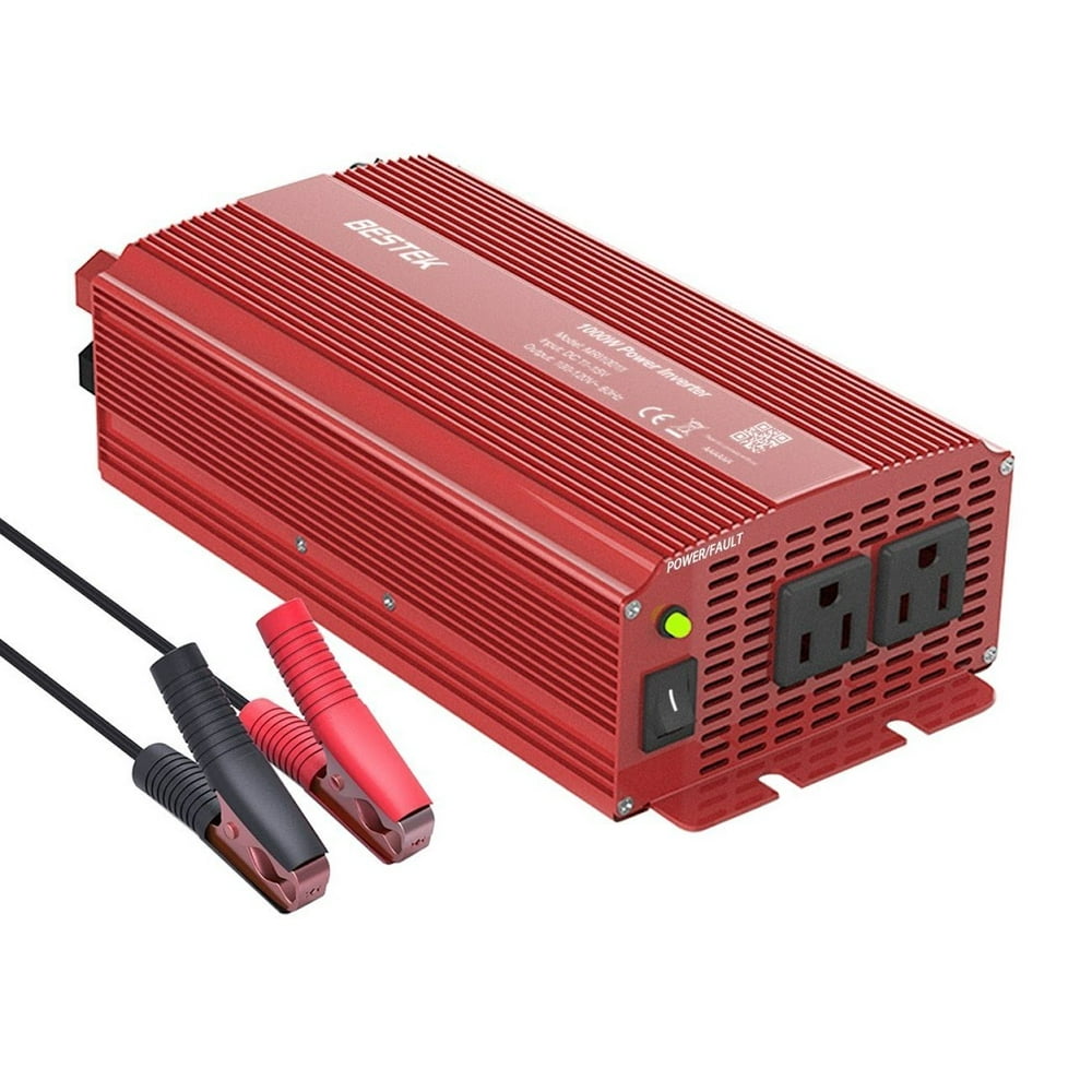BESTEK 1000W Power Inverter for Car Dual AC Outlets 12V DC to 110V AC