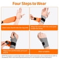 thumbnail image 3 of Wrist Brace for Carpal Tunnel, 2 Pack Wrist Wraps, Ultra Thin Wrist Brace Support, Adjustable Wrist Support, Breathable Wrist Compression Brace for Arthritis, Pain Relief, Tendonitis,Gray, 3 of 7