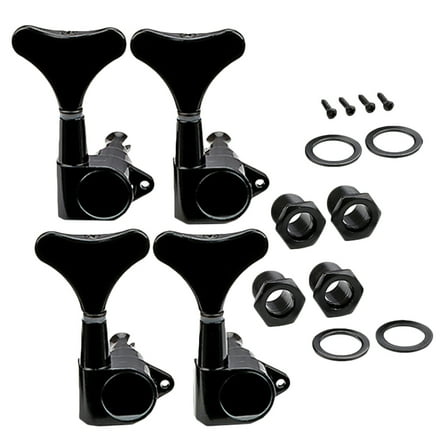 HOMEMAXS  4 Sets Bass Tuning Machines Locking Tuners Acoustic Billy Black