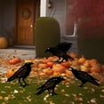thumbnail image 3 of Halloween Decorations Outdoor,Metal 4 Pack Black Crow Garden Stake - Spooky Glow in The Dark Raven Silhouette Crows Halloween Decorations, 3 of 12