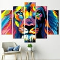 thumbnail image 6 of Colorful Printed, Canvas, 3D Canvas, Large Printed Canvas, Modern Canvas, Abstract Art, Lion Canvas Decor, Colorful Lion Canvas Art, Canvas Wall Decor - Natural Framed, 6 of 9