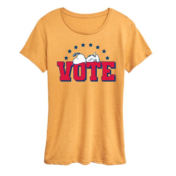Peanuts - Vote Snoopy - Ladies Short Sleeve Classic Fit Tee