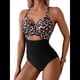 thumbnail image 2 of Traje de Baño de una Pieza para Mujer, con Cintura Alta, Corte Bajo y Espalda Cruzada con Lazo. de XL, 2 of 8