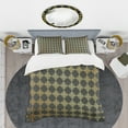 thumbnail image 2 of Designart 'Golden Luxury Metallic Geometrics I' Mid-Century Modern Duvet Cover Set, 2 of 4