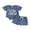 Blue, variant on BemeyourBBs Newborn Boy Boy Girl Summer Clothes Infant Hospital Going Home Outfit New To The Crew Letters Embroidery Crew Neck Short Sleeve Romper and Elastic Waist Pockets Shorts Set