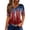 Blue2, variant on Patriotic Shirts for Women Red White Blue Graphic V Neck Tshirt Casual Comfortable Summer Top 4th of July Clothes