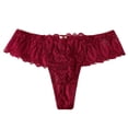 thumbnail image 1 of Aayomet Culottes Grande Taille pour Femmes sous-Vêtements Taille Haute Culottes Rayées Colorées sous-Vêtements Femmes Culottes (Vin, G), 1 of 4