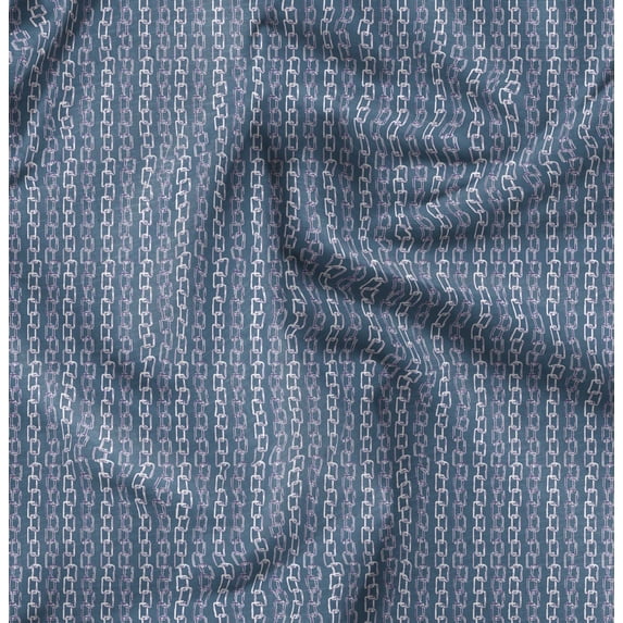 Soimoi Floral Print, Silk Fabric, Decor Sewing Fabric by The Yard 42 Inch Wide,Decorative Fabric for Shirts Suits Ties, Dusty Blue