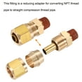 thumbnail image 5 of Uxcell Brass Compression Tube Fitting 1/8NPT x 3/8" Tube OD Straight Coupling 3 Pack, 5 of 5