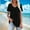 #0013-Black, variant on Women's Puff Short Sleeve Shirts Casual V Neck Solid Summer Blouse Pleated Tunic Top Pullover Fashionable