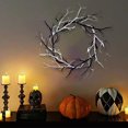 thumbnail image 4 of Halloween Decorations Outdoor, Hwkond Black Decoration Halloween Wreath, Artificial Halloween Front Door Wreath, Indoor Outdoor Home Party Wreath Up to 65% Off, 4 of 6