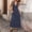 01 Navy, variant on Women's Deep V Neck Polka Dot Wrap Tie Side Slit Flowing Maxi Dress with Sheer Mesh Insert and Back Cutout
