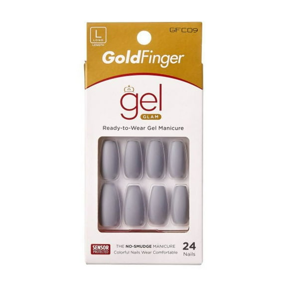 Kiss Goldfinger Gel Glam Press On Nails GFC09