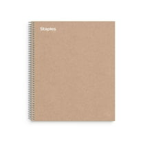 Staples Premium 5-Subject Notebook 8.5" x 11" College Ruled 200 Sheets Brown (TR52122)