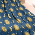 thumbnail image 3 of Blue Sun Moon Star Pattern Blanket,Comfortable Soft Flannel Throw Blanket,All Season,Warm Lightweight Blankets for Sofa Bed Couch Living Room Chair,30"x40", 3 of 4