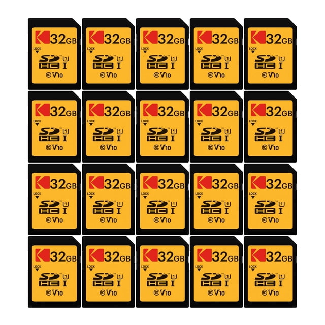 Tarjeta de memoria SDHC KODAK de 32 GB, clase 10, UHS-I U1, paquete de 20