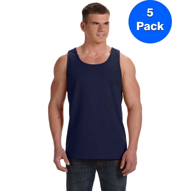 Fruit Of The Loom Men's HD Cotton Tank - 39TKR (Pack Of 5)