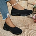thumbnail image 4 of Women's Orthopedic Platform Slip on Walking Shoes Comfortable Knitted Arch Support Nursing Work Flat Sneakers, 4 of 7
