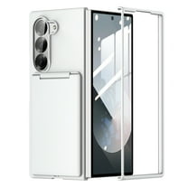 Rugged Case For Samsung Galaxy Z Fold 6 – Shockproof Cover with Back Card Pocket and Bracket for Ultimate Protection and Functionality, White