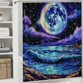thumbnail image 6 of Orinice Moon Cactus Space Art Bathroom Decor Set with Hooks, Luxurious Graphic Print Polyester Fabric Shower Curtain, Chic Modern Design, Waterproof, Machine Washable 36x72, 6 of 7