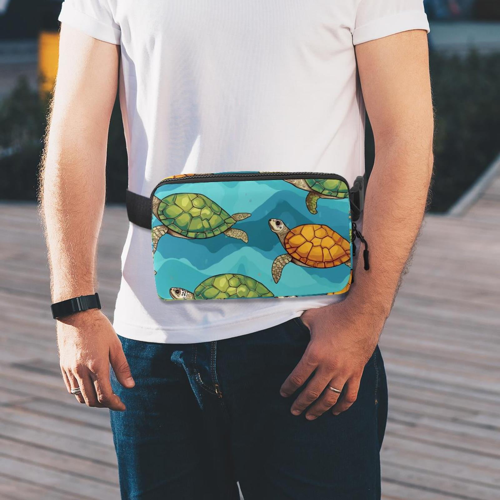 Sea turtles Lightweight, Adjustable Running Belt with Extension Strap, Unisex Waist Bag, Fanny Pack, Cross Body Bag