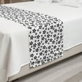 thumbnail image 2 of Black and White Bed Runner, Daisy Flower Buds Pattern Summer Buds Revival Blossoms Chamomile Season, Decorative Accent Bedding Scarf for Hotels Homes and Guestrooms, King, Charcoal Grey, by Ambesonne, 2 of 2
