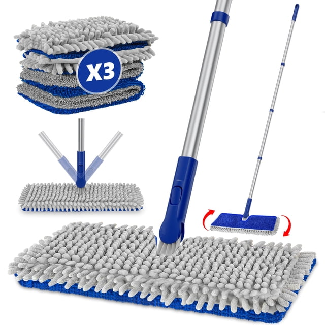 Fregona Flip Mop Enspoway de microfibra de 2 caras para pisos de madera