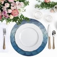 thumbnail image 4 of Ryvnso Blue Artistic Pattern Round Plate Mats Dining Table Placemat Set of 4 for Holiday Decoration, 4 of 7
