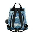 thumbnail image 2 of FORMRS Women's Travel Backpack Purse Anti-Theft Hidden Pockets Casual Shoulder Bag, Blue Watercolor Ocean Waves, 2 of 7