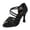 Black, variant on XYD Women Sandals Sparkling Rhinestones Buckle Strappy D'Orsay Mid Heels Open Toe Bridal Evening Fancy Shoes Size 7.5 Black