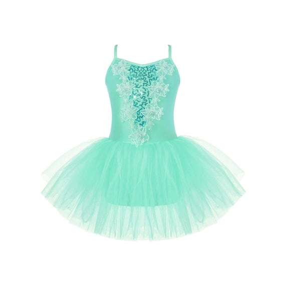 iEFiEL Girls Shiny Sequins Ballet Tutu Dress Gymnastic Exercise Leotard Dress