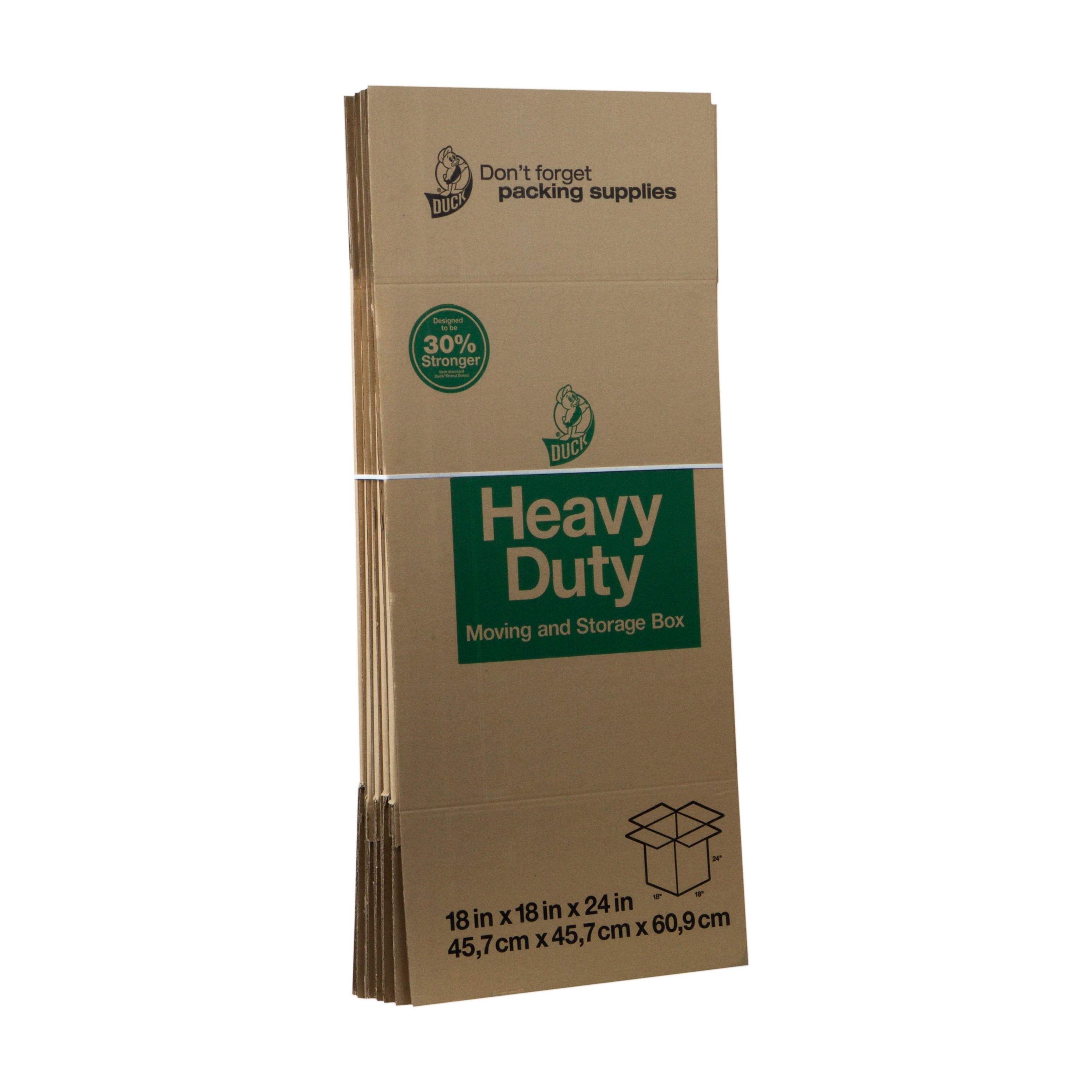 Duck Heavy Duty Kraft Moving Box 18 X 18 X 24 Brown 6 Count Walmart Com Walmart Com