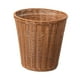 thumbnail image 2 of Bote de basura de mimbre, cesto de basura tejido, soporte para flores, cesto de basura redondo decorativo de imitación de ratán para sala de estar,, 2 of 9