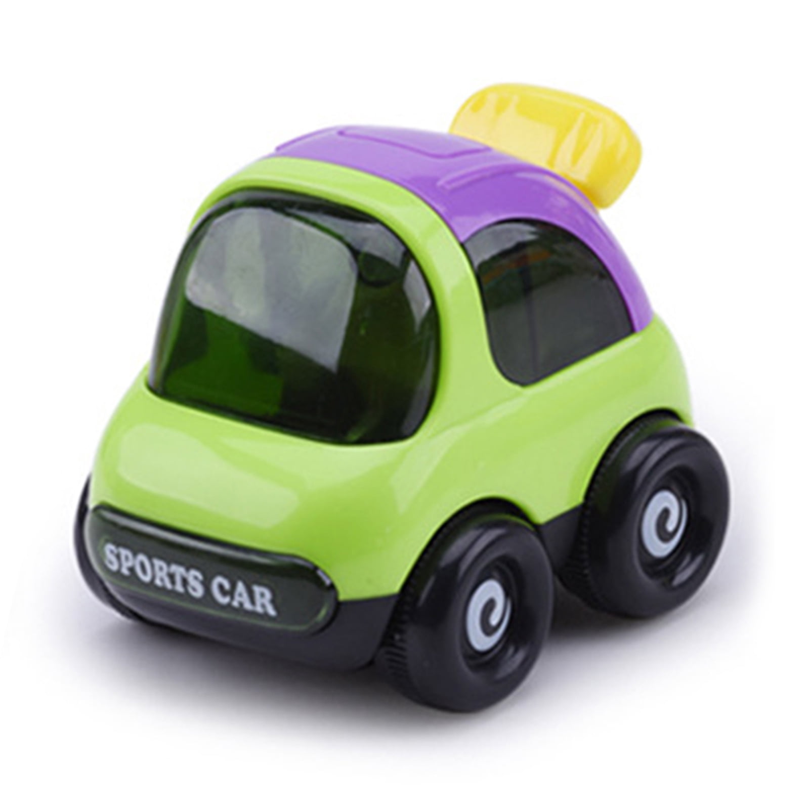 Realyc Car Toy Cartoon Shock Proof Durable Inertial Push and Go Car Toy