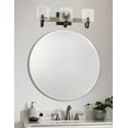 thumbnail image 6 of Kira Home Clara 22" 3-Light Modern Farmhouse Vanity / Bathroom + Oval Wavy Glass Shades, Gray Oak Finish, 6 of 7