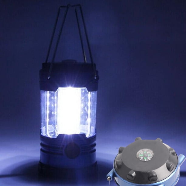 4pcs luz LED ajustable senderismo Camping linterna tienda lámpara con brújula