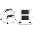 thumbnail image 2 of Metal Folding Step Stool Anti-Slip Wide Collapsible Pedal for Kitchen Mini Ladder, 2 of 5