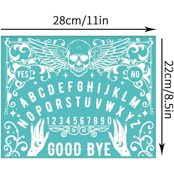 2pcs Self-Adhesive Silk Screen Printing Stencil for Painting on Wood Decoration T-Shirt Fabric Turquoise Letter 280x220mm