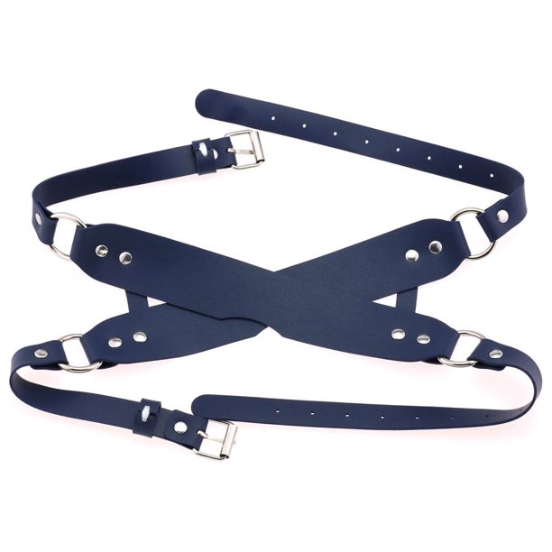Transfronterizo punk personalidad simple cruz diversión ojo máscara fiesta mascarada hombres y mujeres juego decoración máscara ojo máscara azul oscuro(3 piezas) ShuxiuWang 9024715028730